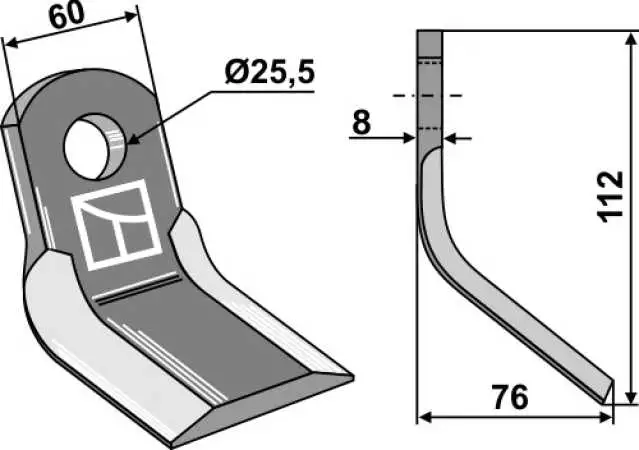 Y-Messer 112x60mm